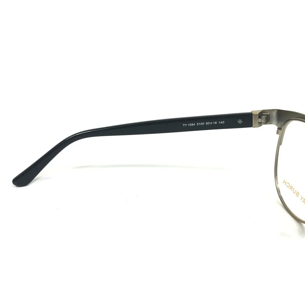 Tory Burch Eyeglasses Frames TY 1054 3100 Shiny Black Gold Round 50-18-140